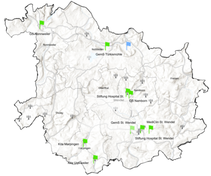 Potentielle Installationsorte im Landkreis St. Wendel